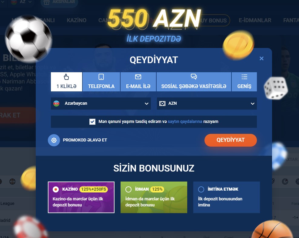 Welcome bonus Mostbet AZ